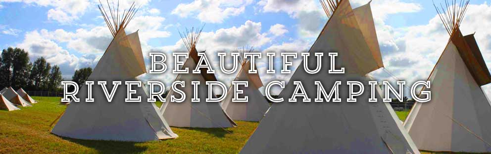 Beautiful riverside camping